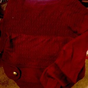 Maroon fit and flare dress